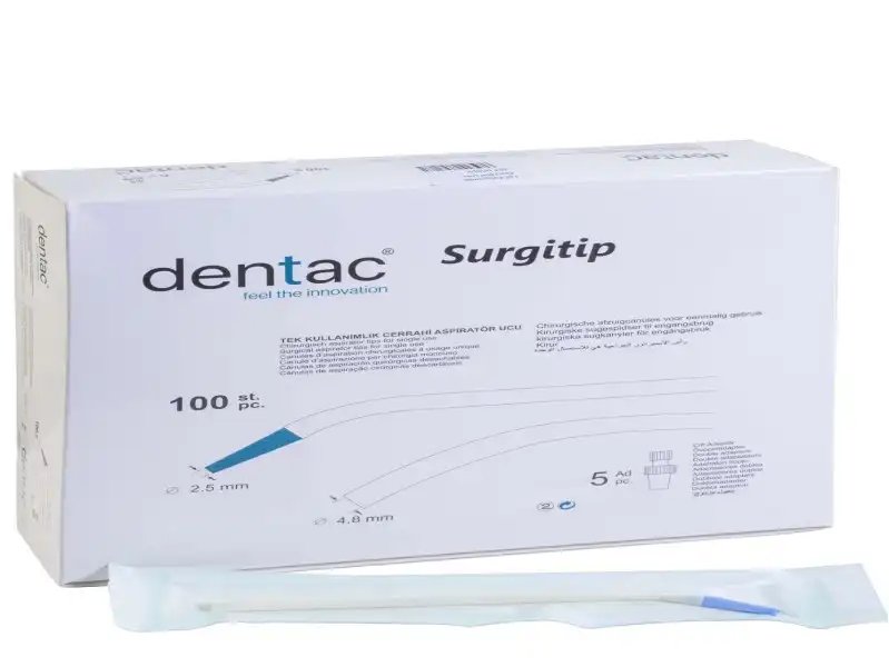 Dentac Surgitip Tek Kullanımlık Cerrahi Aspiratör Ucu - 100 Lü