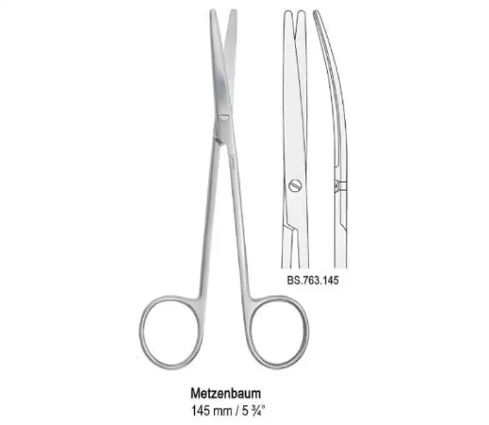 OCEAN / FALCON METZENBAUM EĞRİ UÇLU MAKAS 145MM