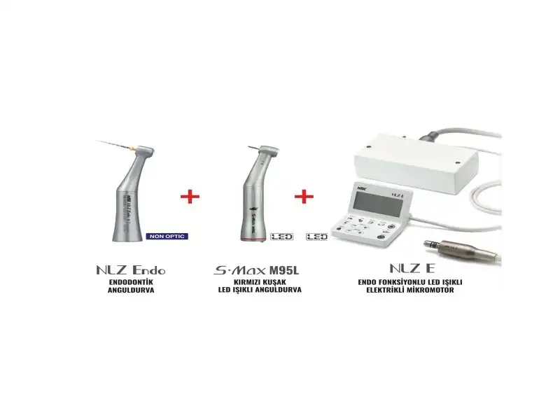 NSK NLZ ELEKTRİKLİ MİKROMOTOR SİSTEMİ (ENDODONTİK ANG. + KIRMIZI KUŞAK LED ANGLDRVA + ENDO FONK. ELEK. MİK. MOTOR)